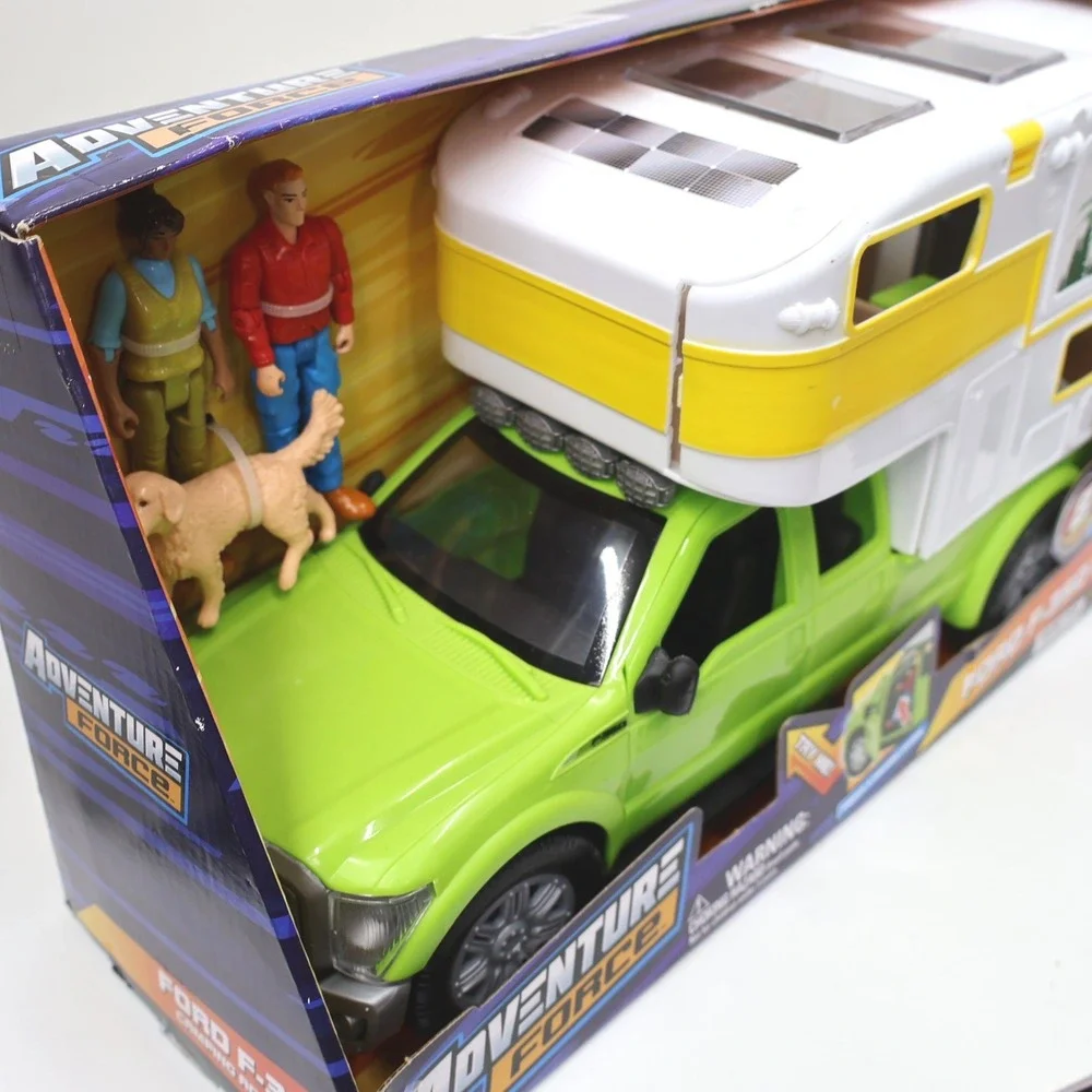 Adventure Force Ford F-350 Camping Adventure Play Set Kids Green New 8 Piece